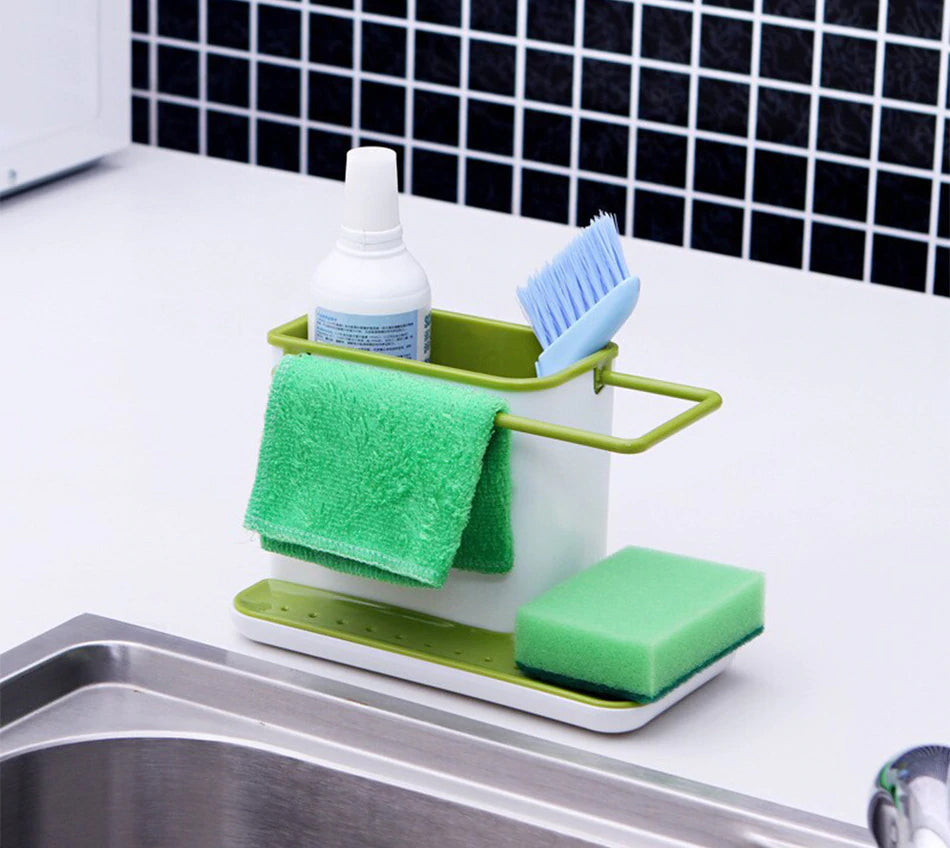 3-in-1 Soap Pump Dispenser With Sponge Holder Liquid
