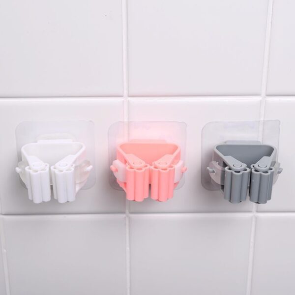 1 Pc Mop And Broom Self Adhesive Holder Wall Mount Magic Hanger