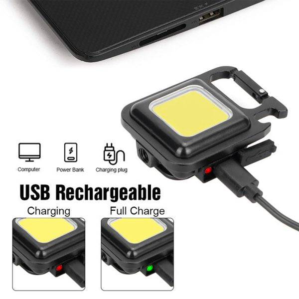 Multifunction 500 Lumens Mini Pocket Cob Led Portable Keychain