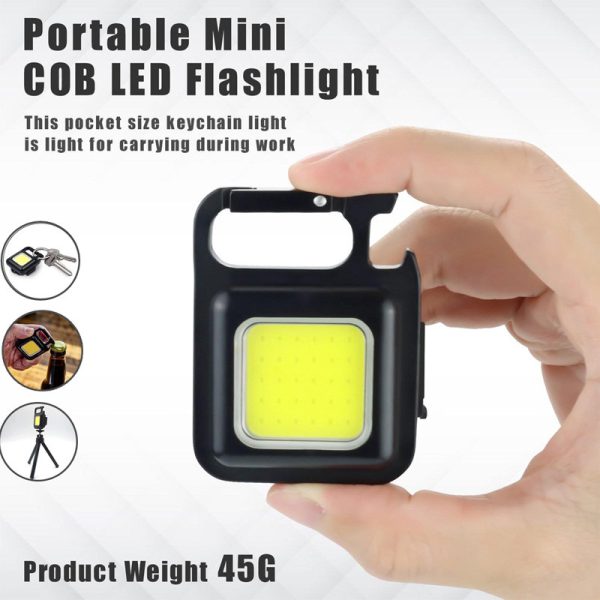 Multifunction 500 Lumens Mini Pocket Cob Led Portable Keychain