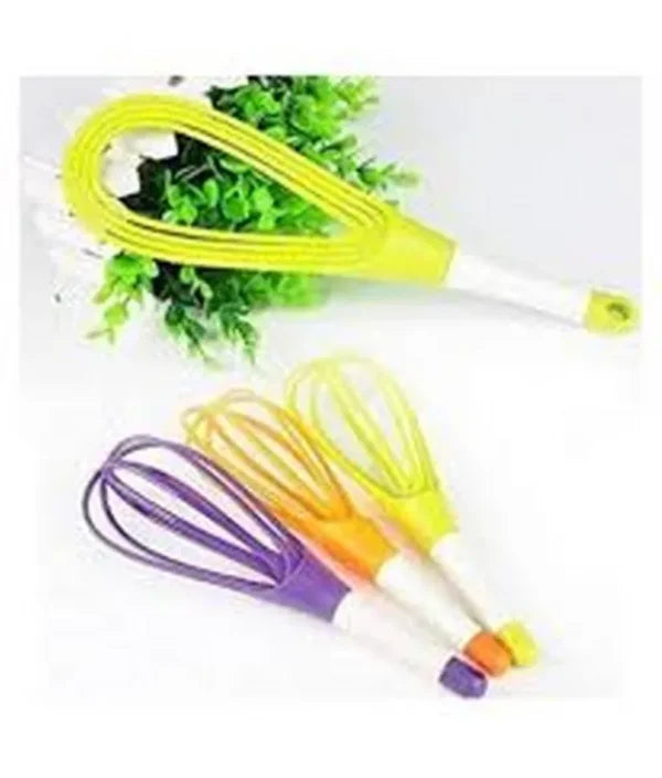 2-in-1 Twist Silicone Whisk Multifunction Egg Beater Foldable Milk