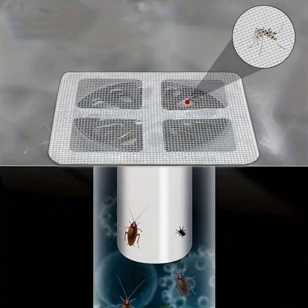 (pack Of 10) Multifunctional Net Sticker Drainer Net For Bathroom