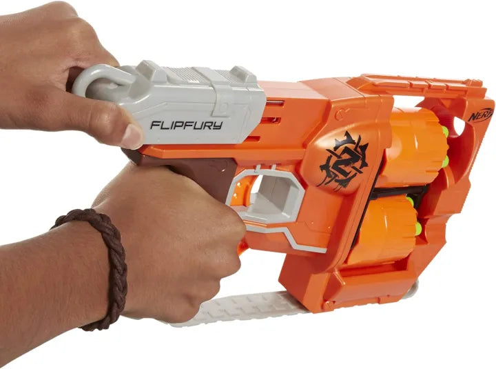 NERF FlipFury Zombie Blaster – Double Drum Action