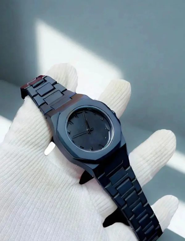 Full Black Aura Quartz Analog Watch – Men & Boys