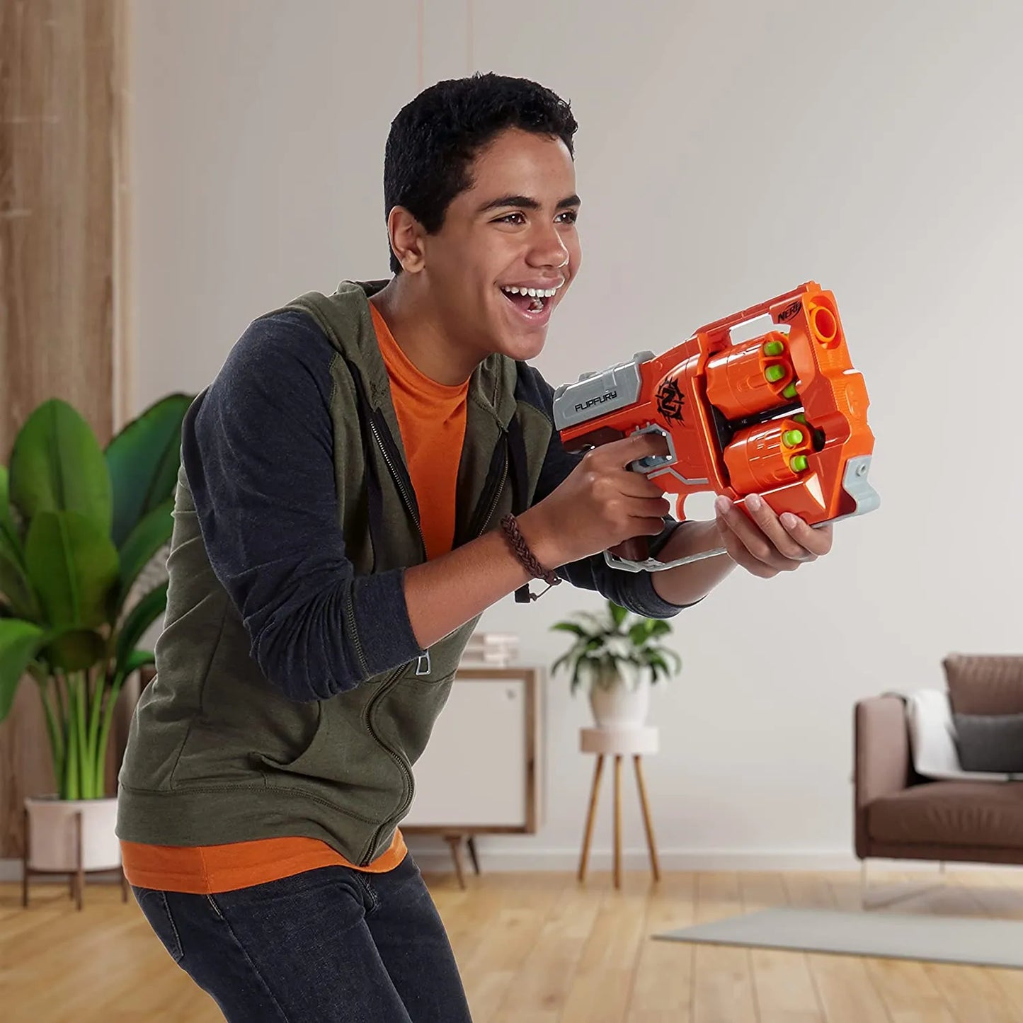 NERF FlipFury Zombie Blaster – Double Drum Action