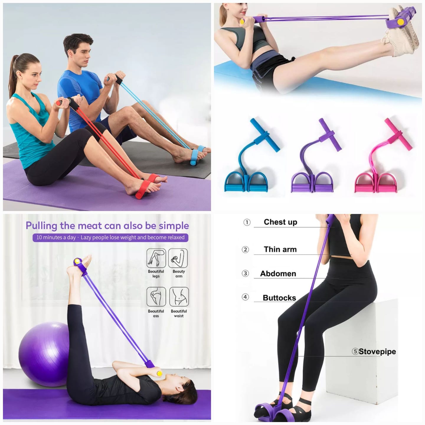 Elastic Pull Ropes - Fitness Gym