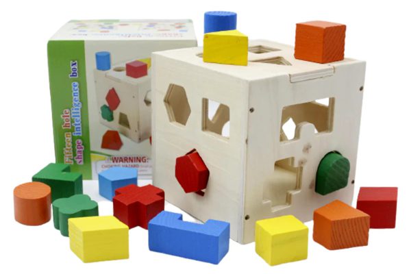 Wooden Hole Shape Intelligence Box Big