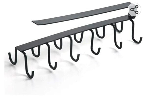 12 Hooks Mug Cups Wine Glasses Storage Hooks