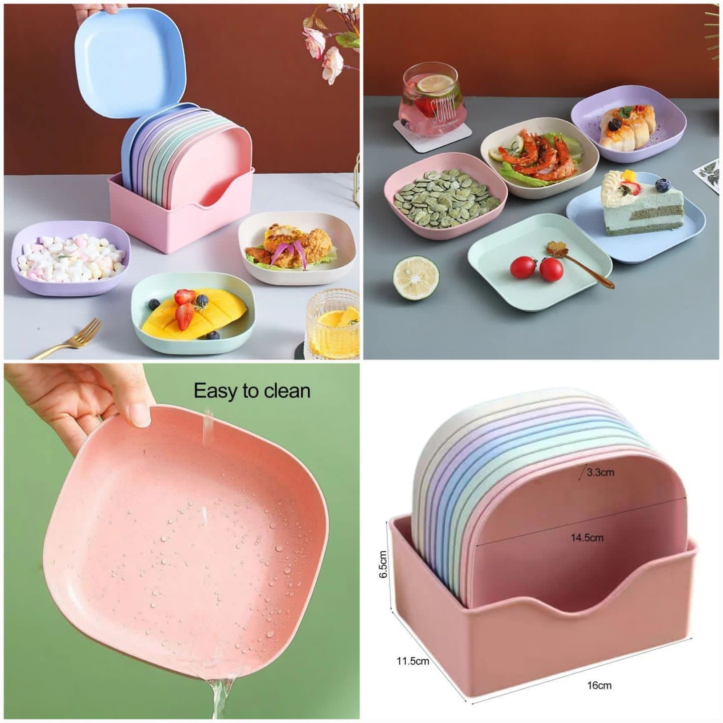 10pcs Multi-function Spit Bone Dish Household