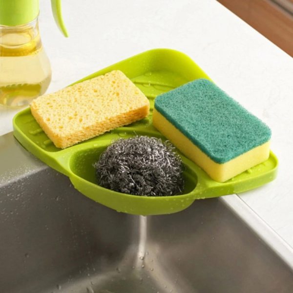 Multi-purpose Triangular Sink Drain Rack Soap