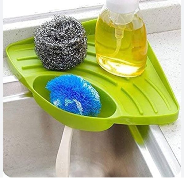 Multi-purpose Triangular Sink Drain Rack Soap