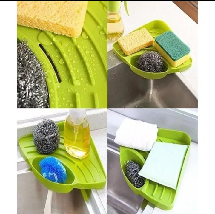 Multi-purpose Triangular Sink Drain Rack Soap