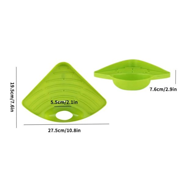 Multi-purpose Triangular Sink Drain Rack Soap