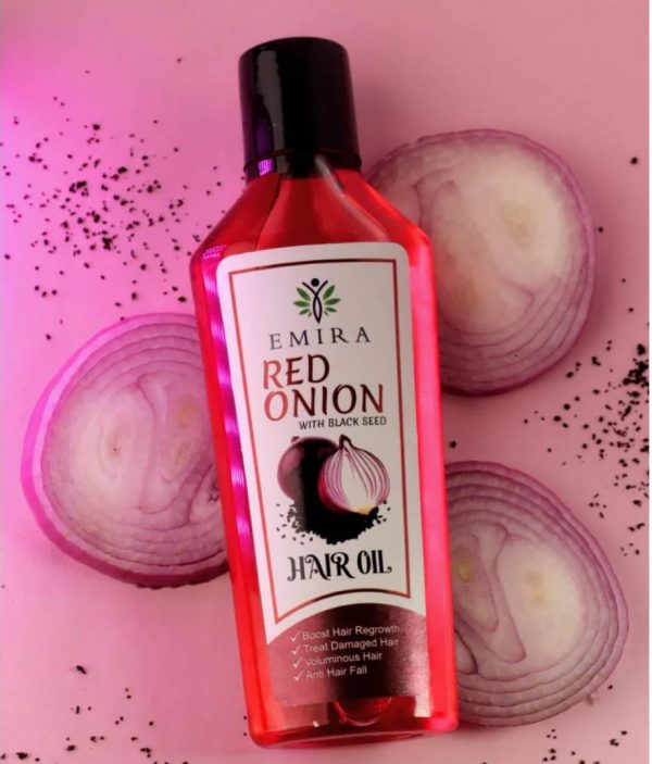 Emira Hair Oil Trio – Keratin, Red Onion, Rice Collagen (3 x 120ml)