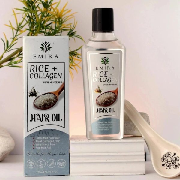 Emira Hair Oil Trio – Keratin, Red Onion, Rice Collagen (3 x 120ml)
