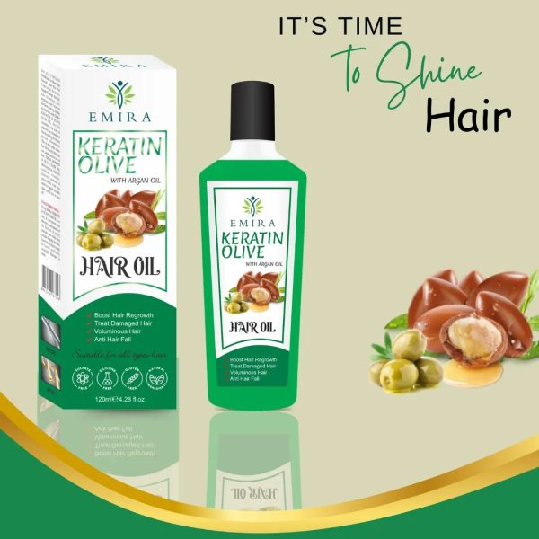 Emira Hair Oil Trio – Keratin, Red Onion, Rice Collagen (3 x 120ml)