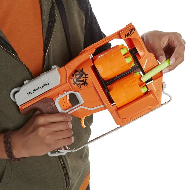 NERF FlipFury Zombie Blaster – Double Drum Action