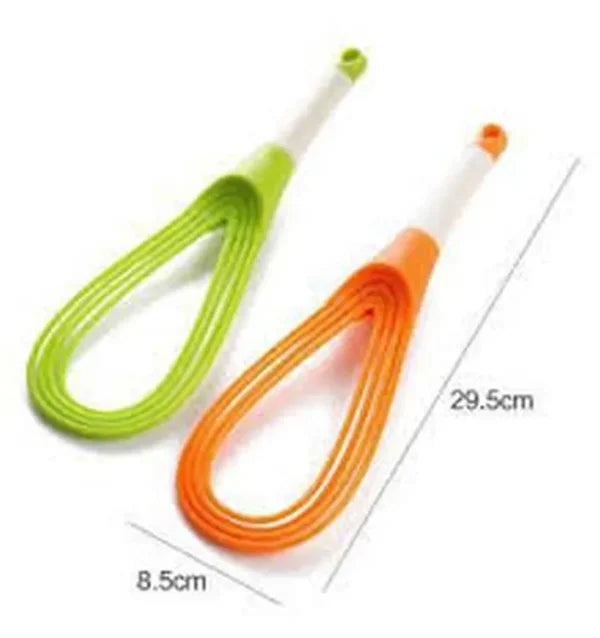 2-in-1 Twist Silicone Whisk Multifunction Egg Beater Foldable Milk