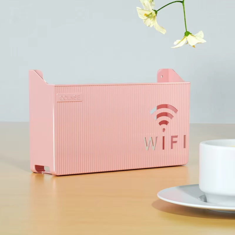 Wall-Mount WiFi Router & Cable Organizer Box – ABS Plastic (Random Colors)