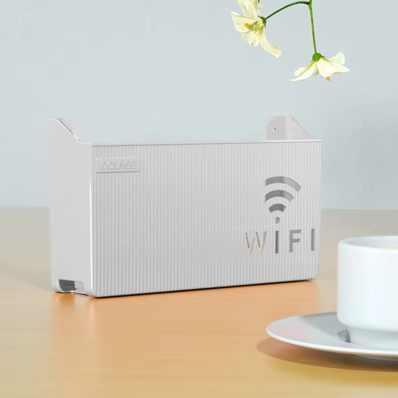Wall-Mount WiFi Router & Cable Organizer Box – ABS Plastic (Random Colors)