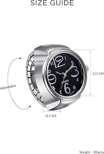 Ring Watch - Nickel Coated | Adjustable Size