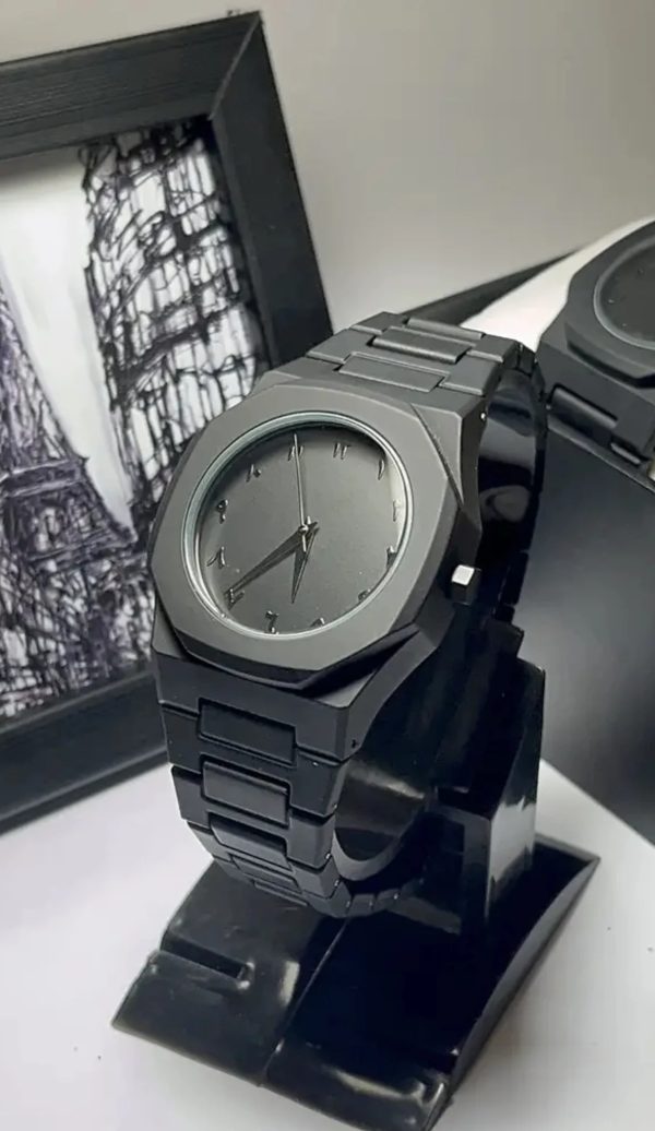 Full Black Aura Quartz Analog Watch – Men & Boys