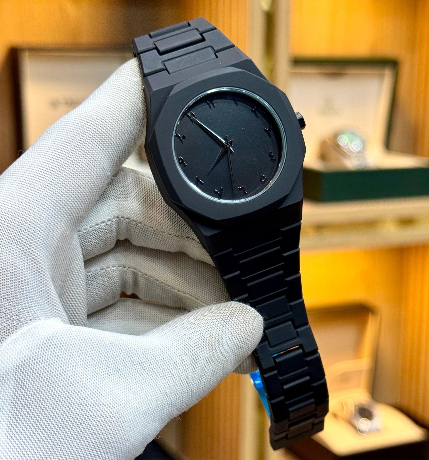 Full Black Aura Quartz Analog Watch – Men & Boys