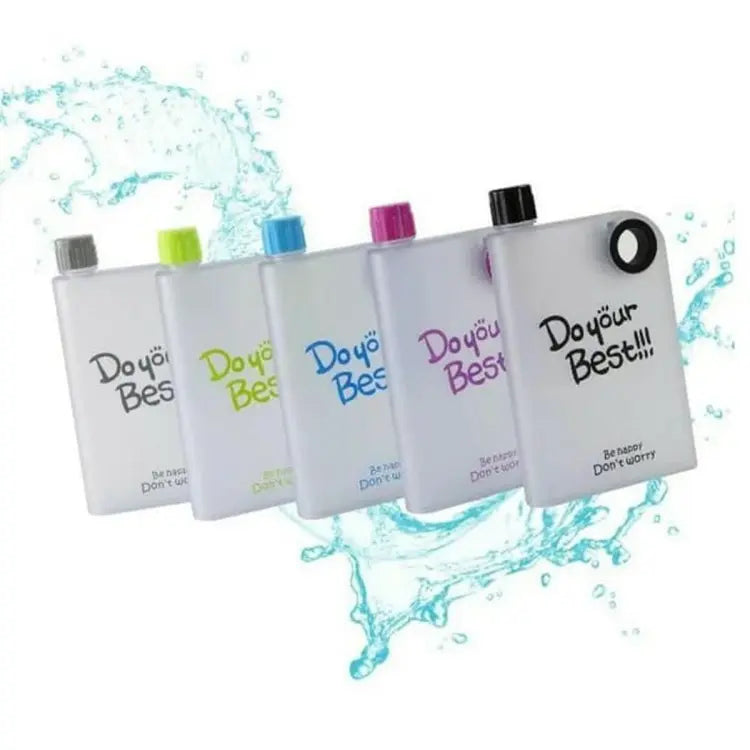 Ultra Slim Notebook Style Water Bottle – 1 Pc
