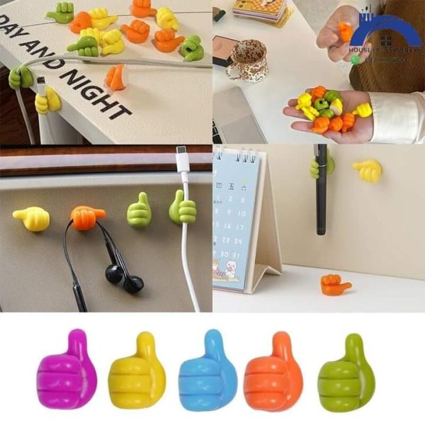 10 Pcs Wall Decoration Hook Creative Silicone Thumb