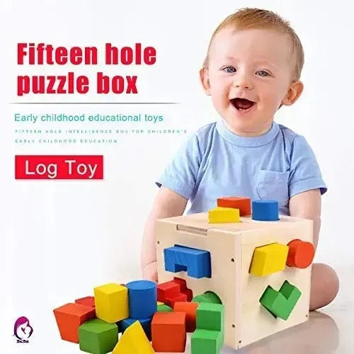Wooden Hole Shape Intelligence Box Big