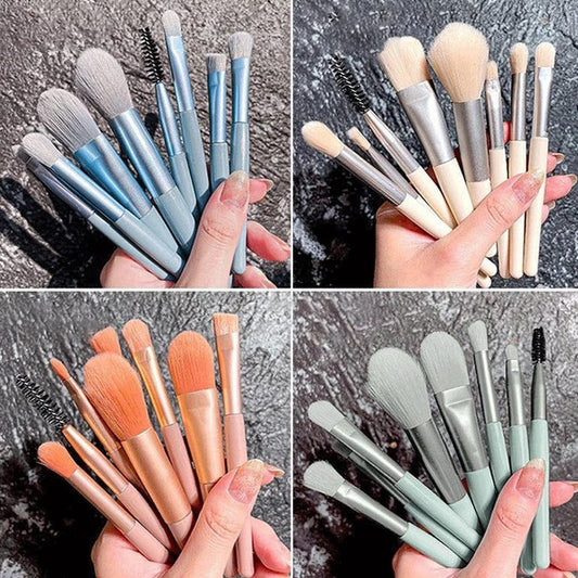 8pcs Travel Makeup Brush Kit
