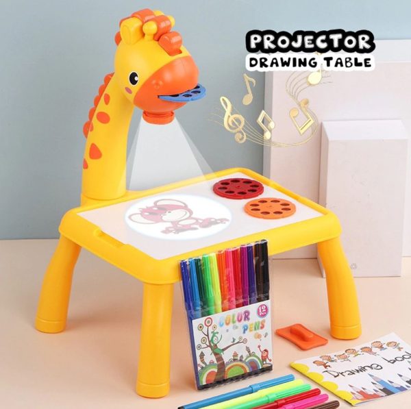 Giraffe Small Size Art Drawing Board Leds Projector Light Toy