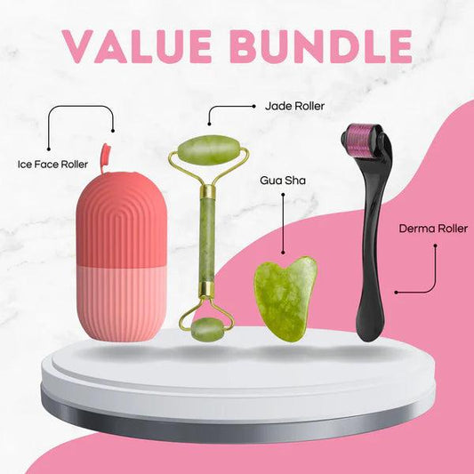 Jade Roller, Ice Roller and Derma Roller - Pack Of 3