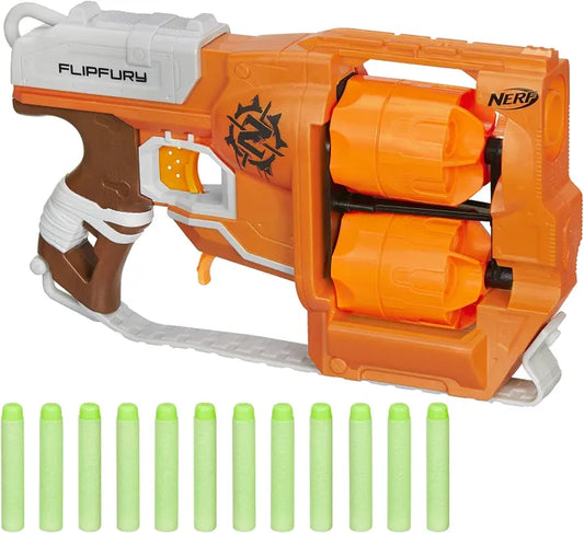 NERF FlipFury Zombie Blaster – Double Drum Action