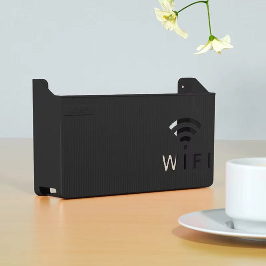 Wall-Mount WiFi Router &amp; Cable Organizer Box – ABS Plastic (Random Colors)