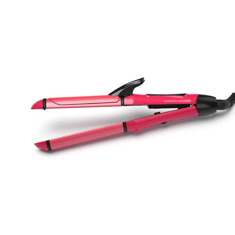 Nova 2-in-1 Hair Straightener & Curler – Model NH-2009, Quick Heat-Up Ceramic Plates for Smooth Straightening & Effortless Curls