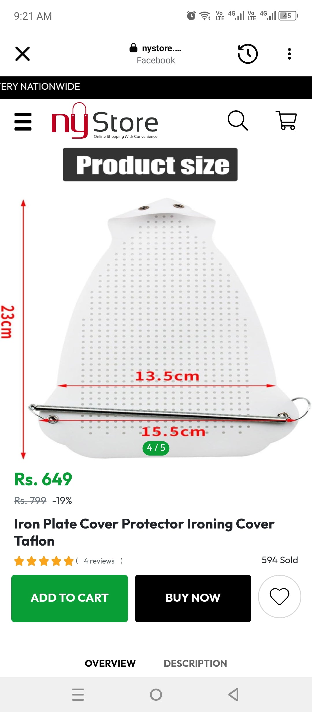 Teflon Iron Cover Protector (Imported)
