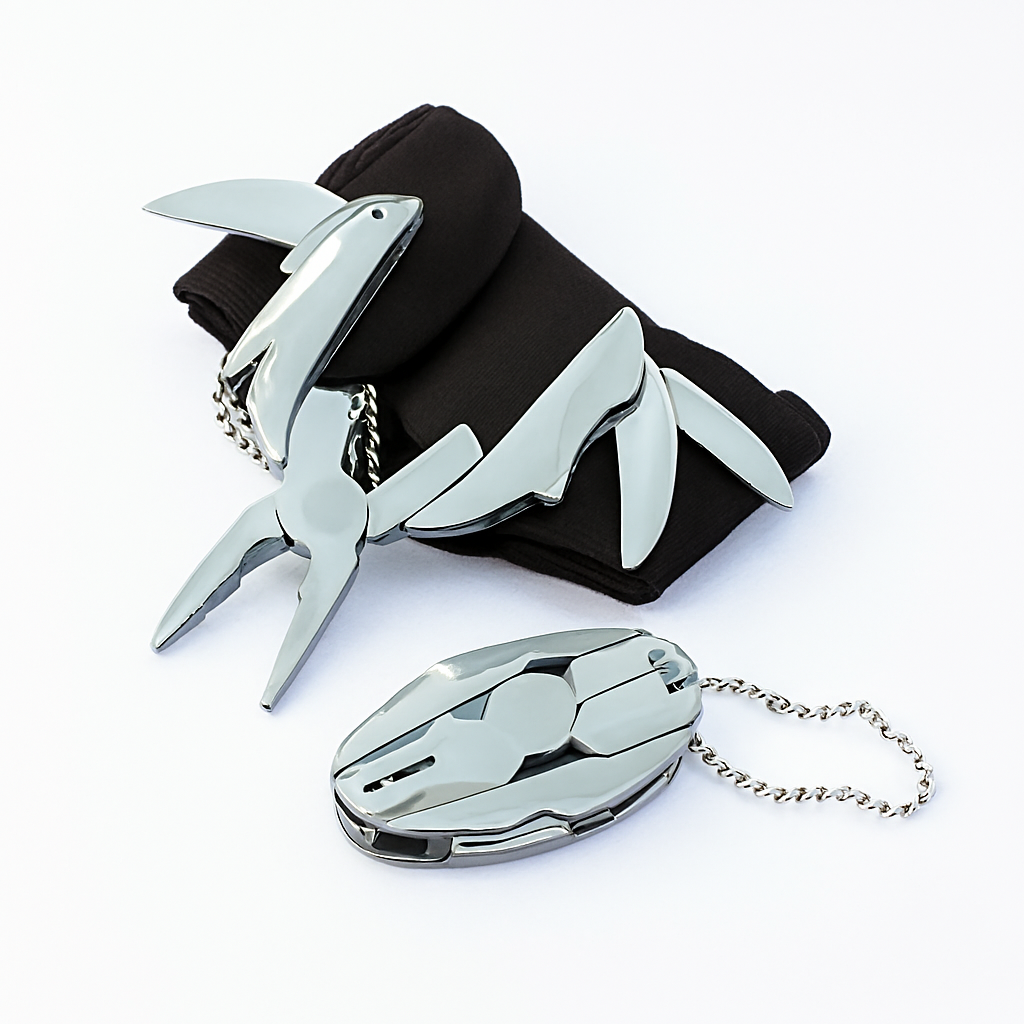 Stainless Steel Outdoor Portable Multitool Plier Knife Key Chain Screwdriver Mini Tools