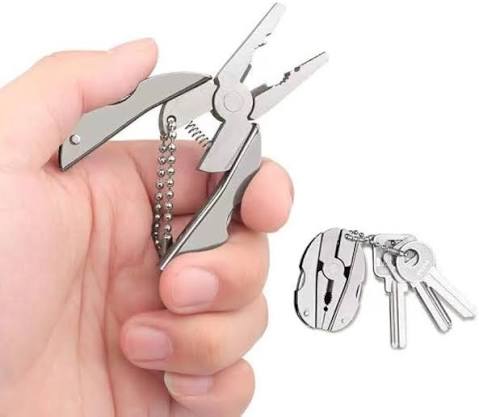 Stainless Steel Outdoor Portable Multitool Plier Knife Key Chain Screwdriver Mini Tools