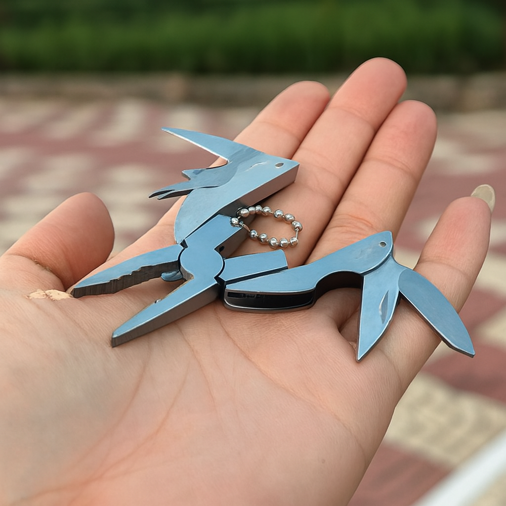 Stainless Steel Outdoor Portable Multitool Plier Knife Key Chain Screwdriver Mini Tools