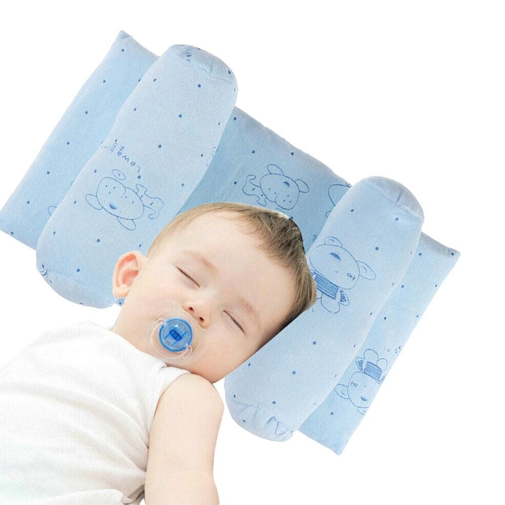 Soft Head Shaping Newborn Pillow for Flat Head Prevention, Breathable & Portable Infant Cushion -