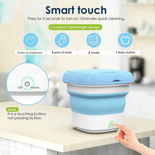 Semi-automatic Mini Folding Washing Machine With Dryer