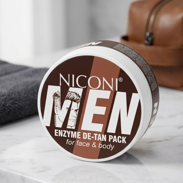 Niconi Men Enzyme De-Tan Pack For Face & Body (Imported )