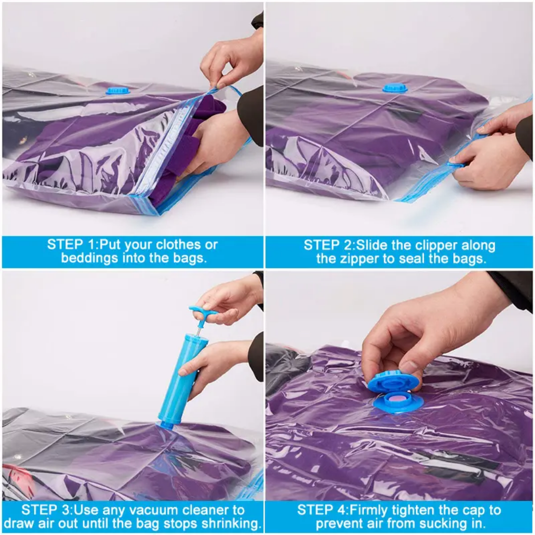 Vacuum Storage Bags with Hand Pump ( Imported )
