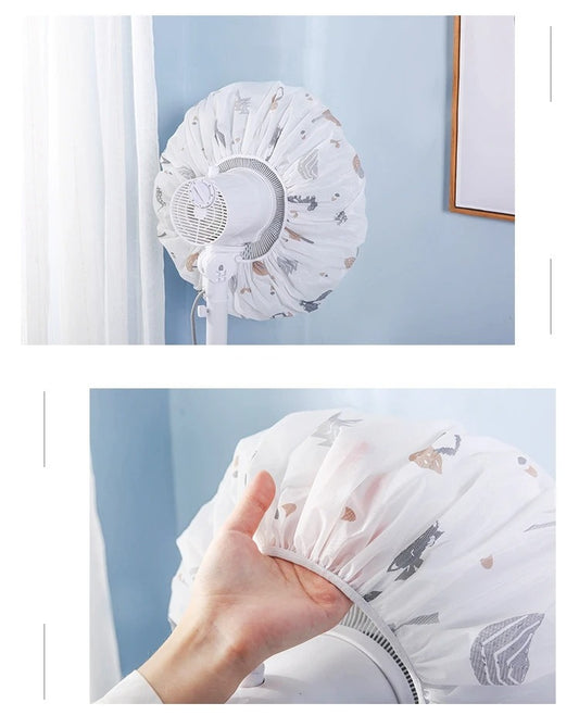 Decorative Fan Cover with Colorful Pattern Design – Dust Protection & Stylish Room Accent